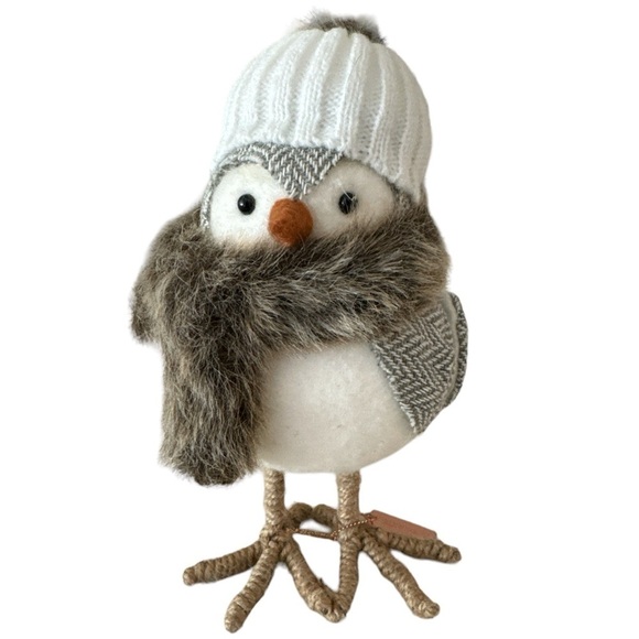 Target 2016 Flurry Felt Brown and Cream Featherly Friends Wondershop Winter Bird - Picture 1 of 7